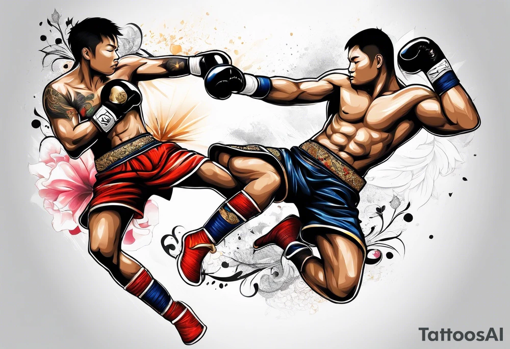 Muay Thai kick tattoo idea