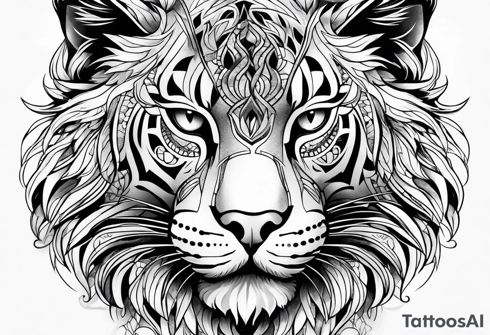big cat tattoo idea