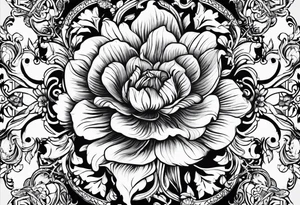 III.XIII.MMXI with floral background tattoo idea