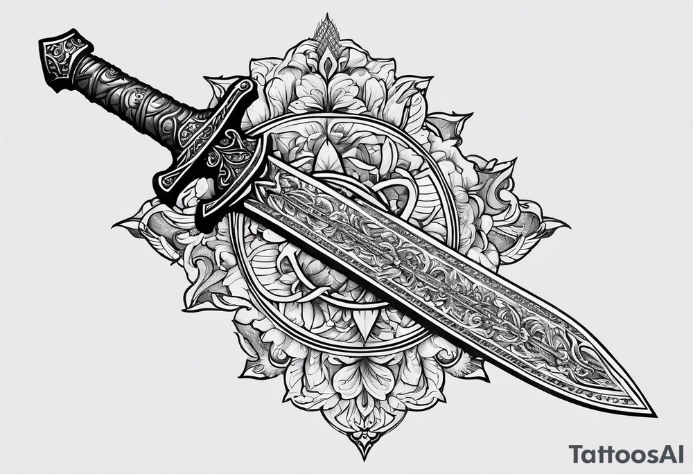 Zulfiqar sword tattoo idea
