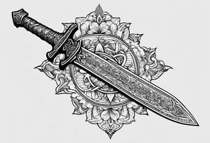 Zulfiqar sword tattoo idea