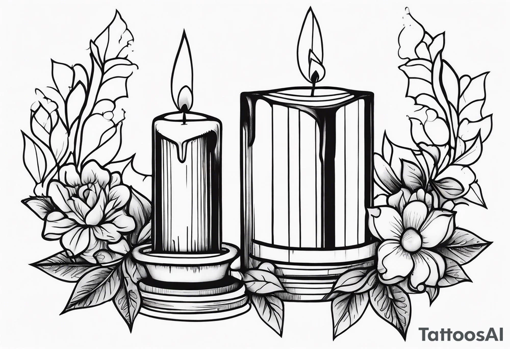 candle tattoo idea