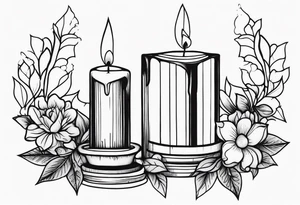 candle tattoo idea