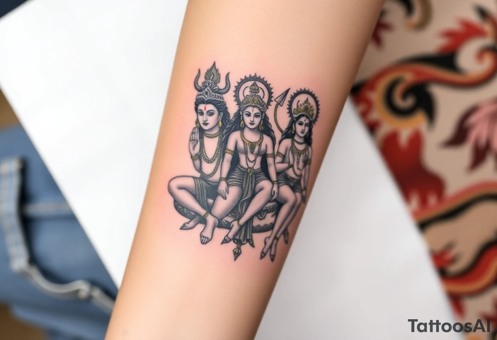 Lord Shiva, Godess Kali, Godess Lilith Together tattoo idea
