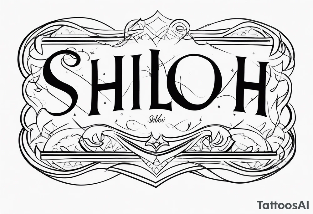 Shiloh writing minimal tattoo idea