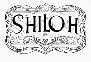 Shiloh writing minimal tattoo idea