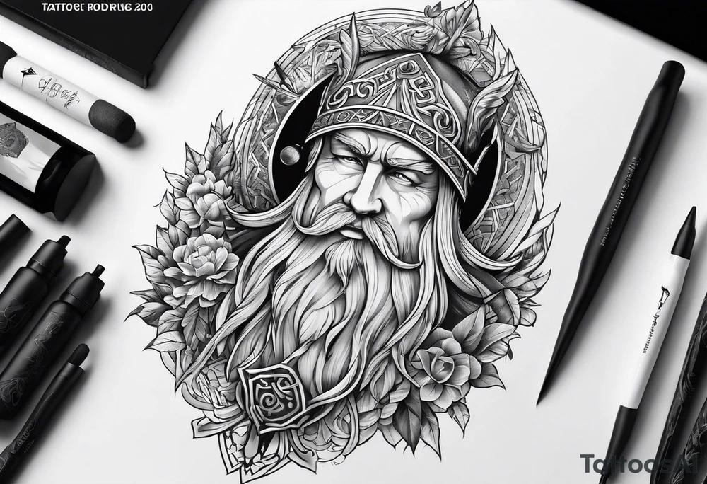 odin nordic tattoo idea