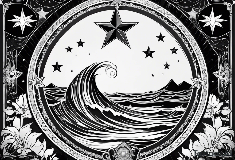 the star (tarot card) with Aquarius feeling tattoo idea