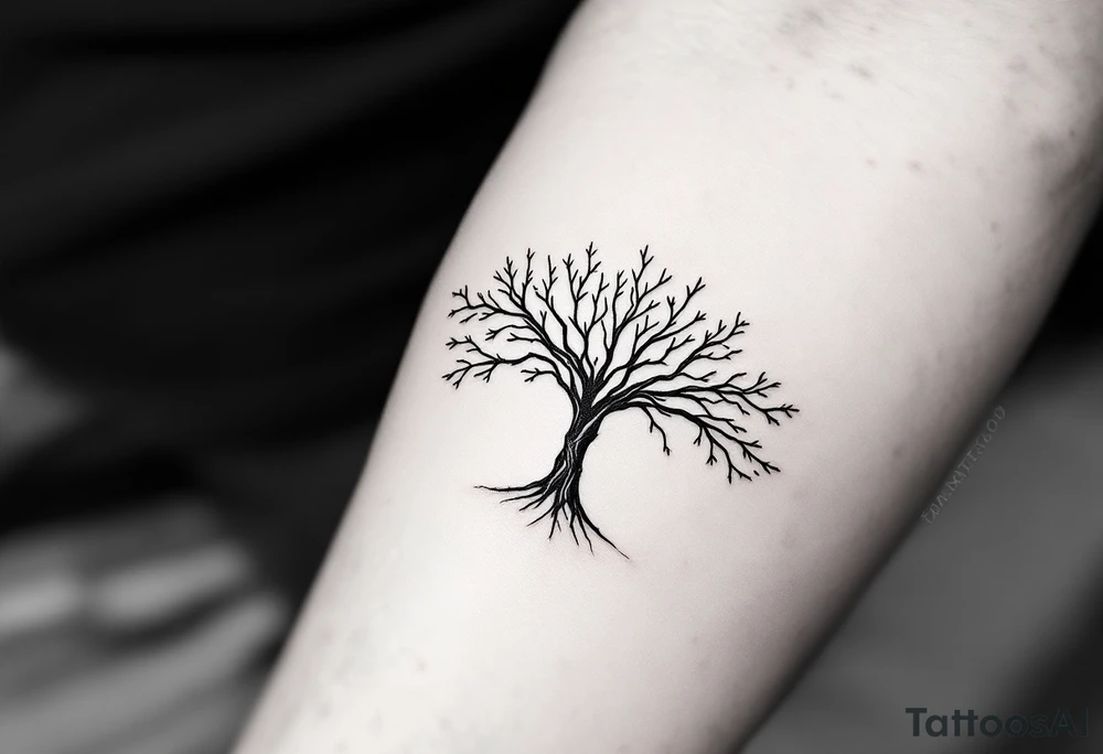 tree of life tattoo that spans across forearm tattoo idea