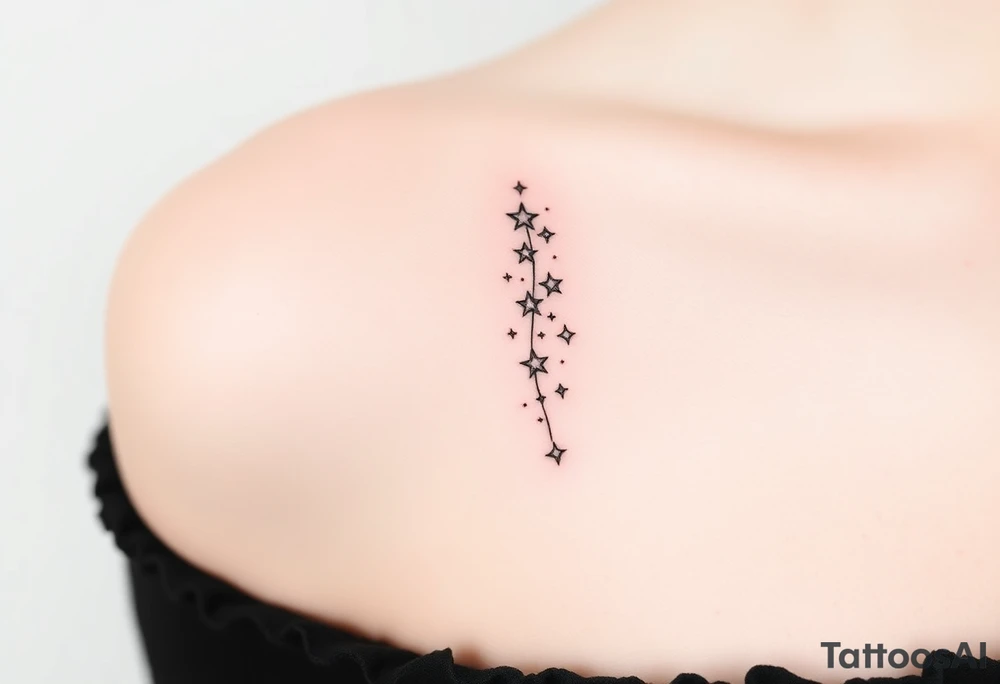 Cascade of stars tattoo idea