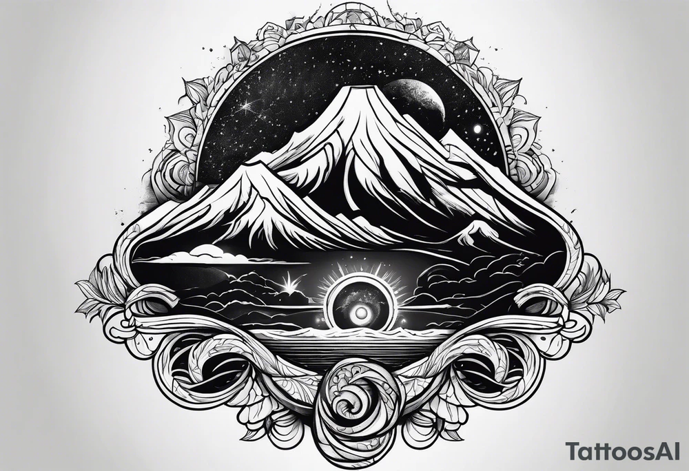 Volcan racines de lave tattoo idea