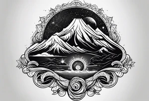 Volcan racines de lave tattoo idea
