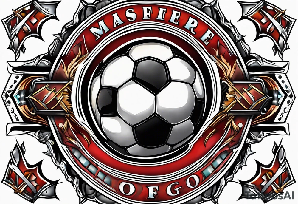 football leather cross tattoo idea