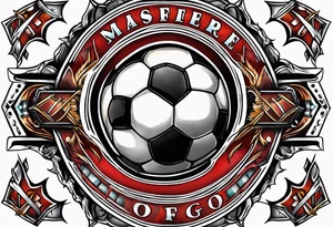 football leather cross tattoo idea