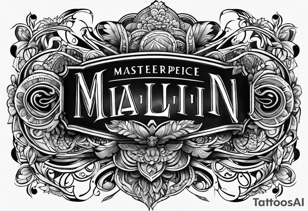 MALIN lettering tattoo idea