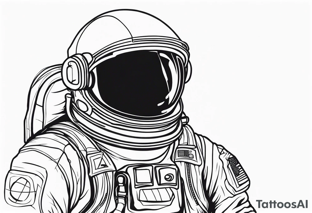 astronaut in space tattoo idea