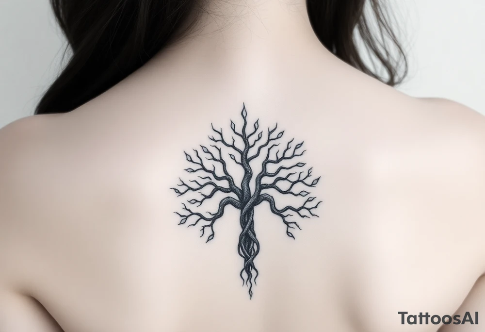 Classic scheme of Sephiroth tree of life tattoo idea