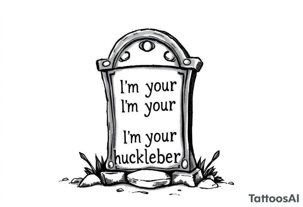 Val Kilmer cartoon doc holiday 
Movie tombstone saying “i”m your huckleberry” tattoo idea