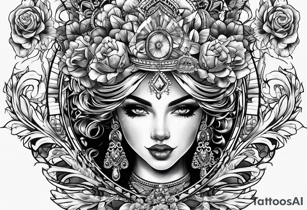 The name Darlene on chest tattoo idea