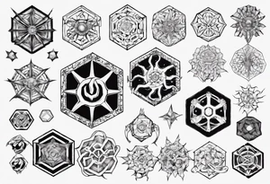 Octogon pattern tattoo idea