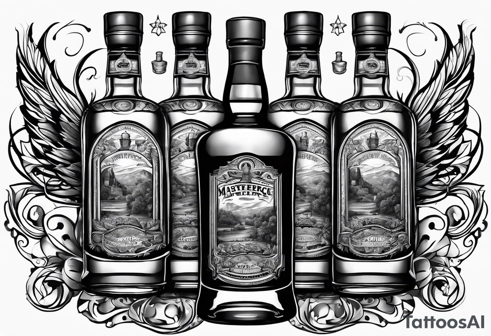 Windsor whiskey bottle tattoo idea