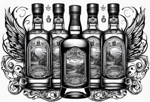 Windsor whiskey bottle tattoo idea