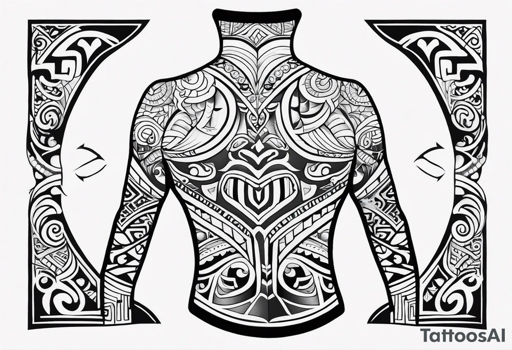Maori back and neck tattoo tattoo idea