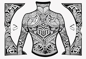 Maori back and neck tattoo tattoo idea