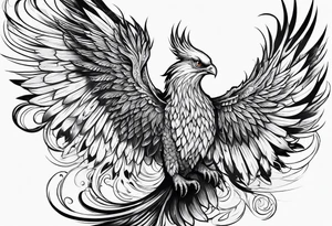 Phoenix arm sleeve tattoo idea