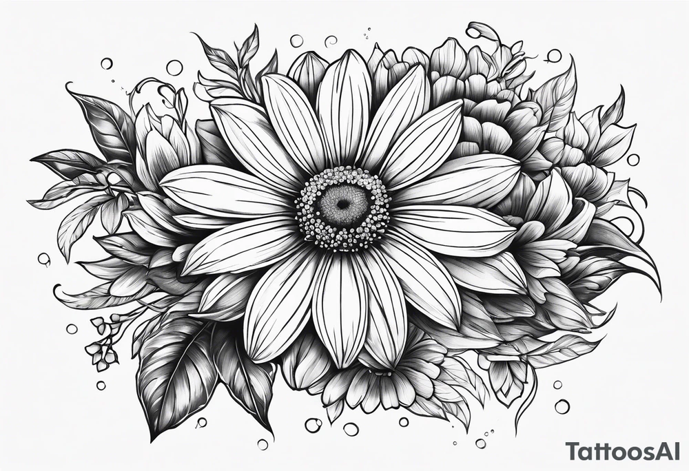 Chamomile doodle tattoo idea