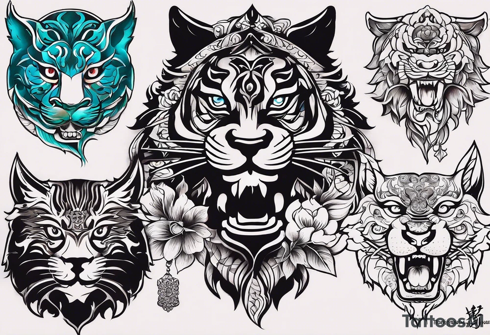 Композиция из цветов и бутонов пиона, ягод и листьев tattoo idea