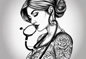 “Do no harm but take no shit” nursing stethoscope tattoo idea