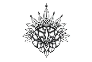 Majestic, crown pineapple vagina,anus ,diamonds tattoo idea