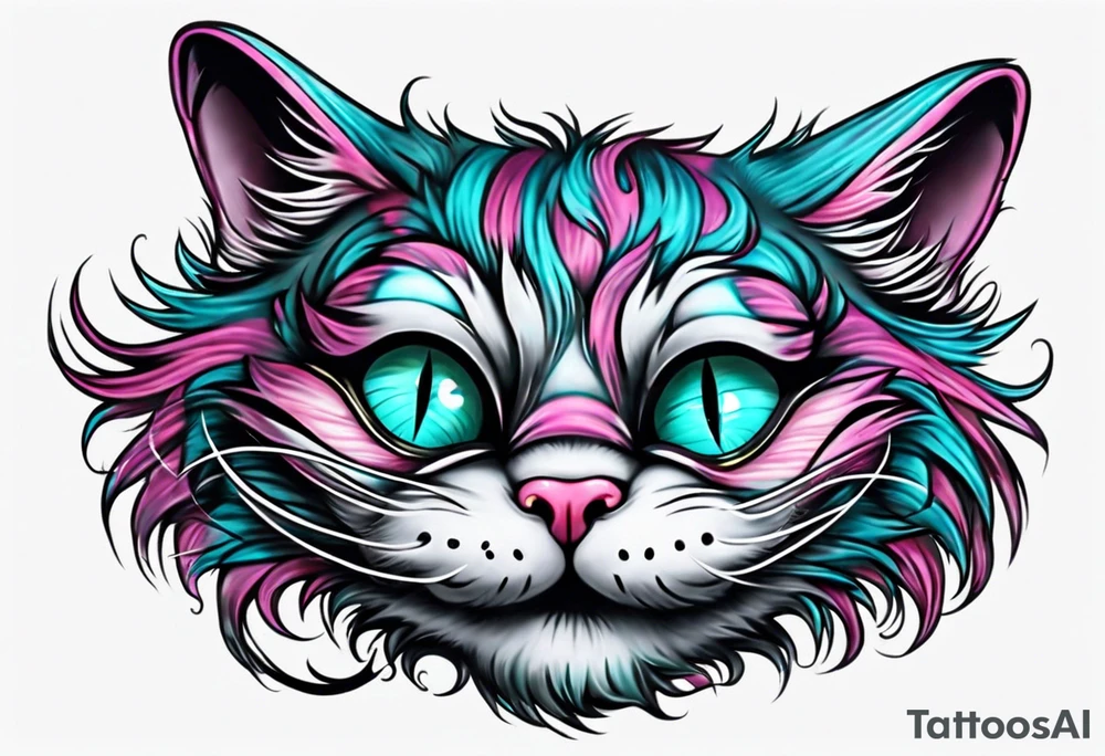 cheshire cat body tattoo idea