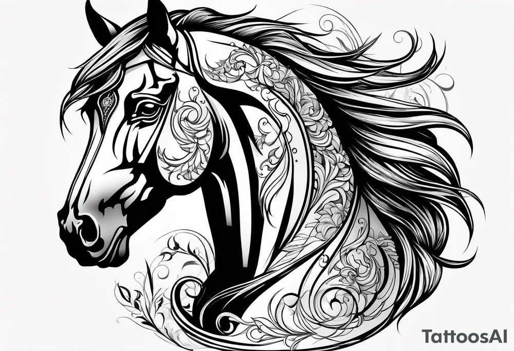 Beautiful Horse tattoo idea