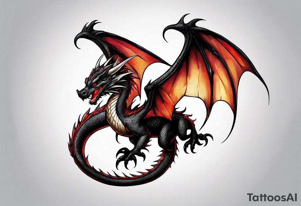 baby dragon tattoo idea