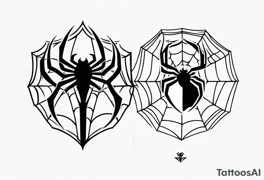 Couple tattoo with Venom and Spider-man tattoo idea
