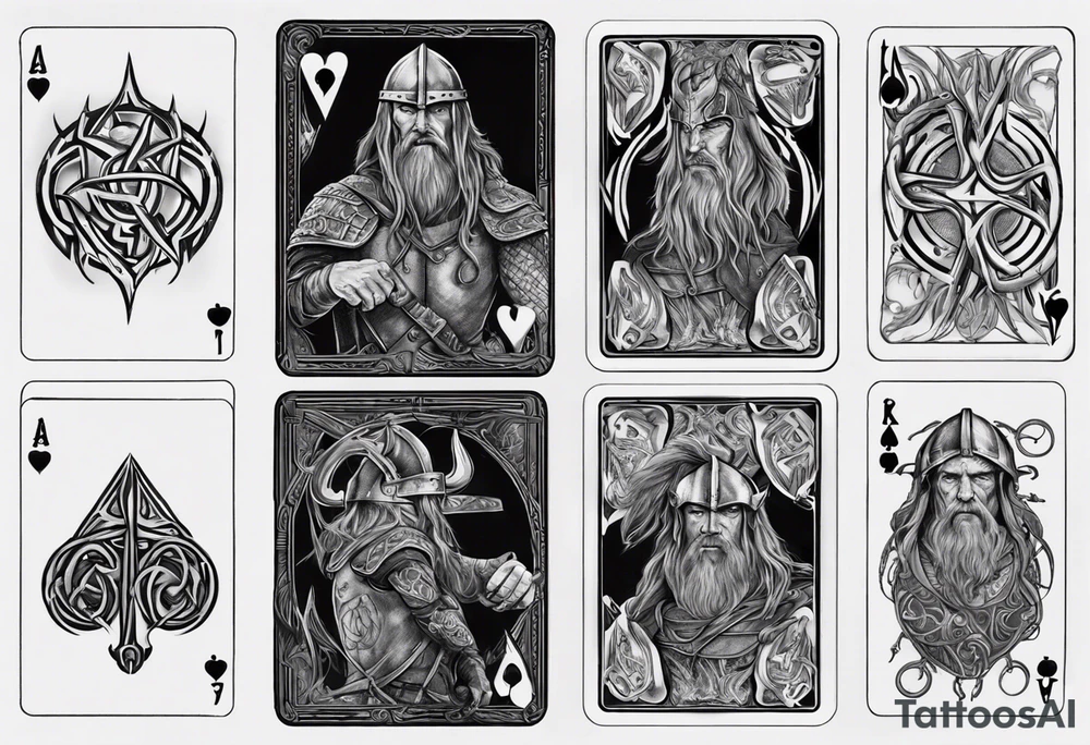Viking Ruin, Lord of the Rings, Playing Card, tattoo idea
