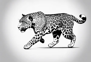 Jaguar running tattoo idea