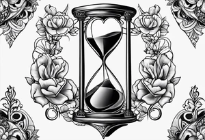 Heart hourglass tattoo idea