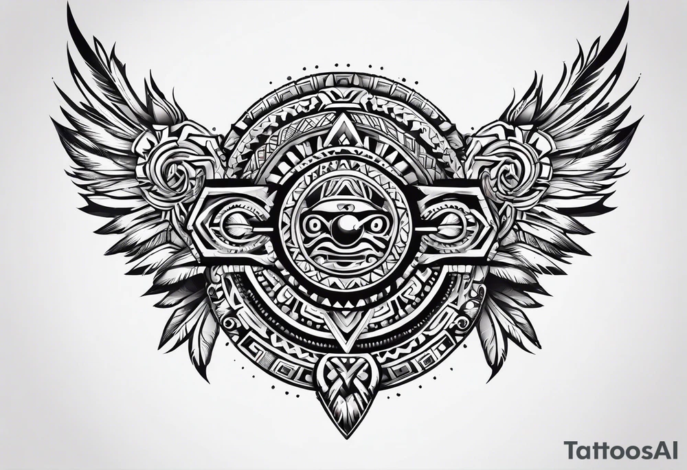 Simple Aztec for left shoulder tattoo idea