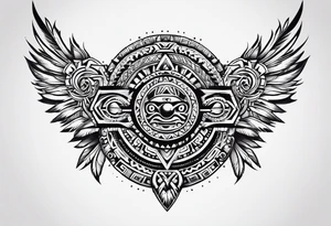 Simple Aztec for left shoulder tattoo idea