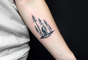 2 people in the forest tattoo idea