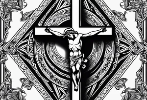 Traditional Crucifix tattoo idea