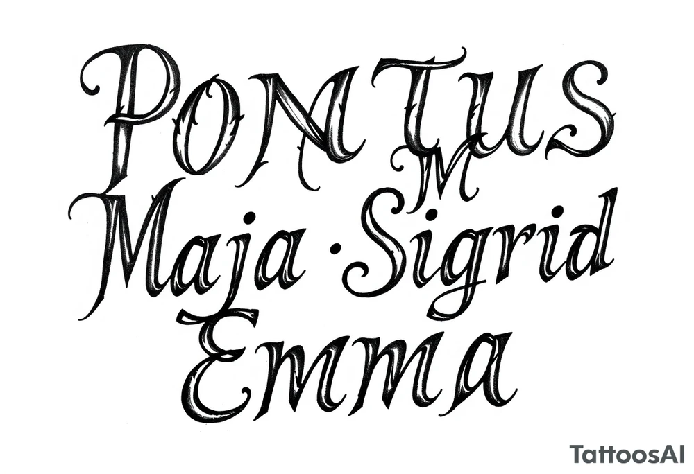 Pontus Maja Sigrid Emma tattoo idea