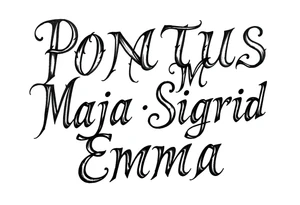Pontus Maja Sigrid Emma tattoo idea