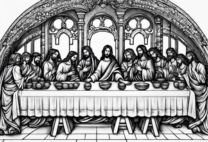 jesus at the last supper tattoo idea