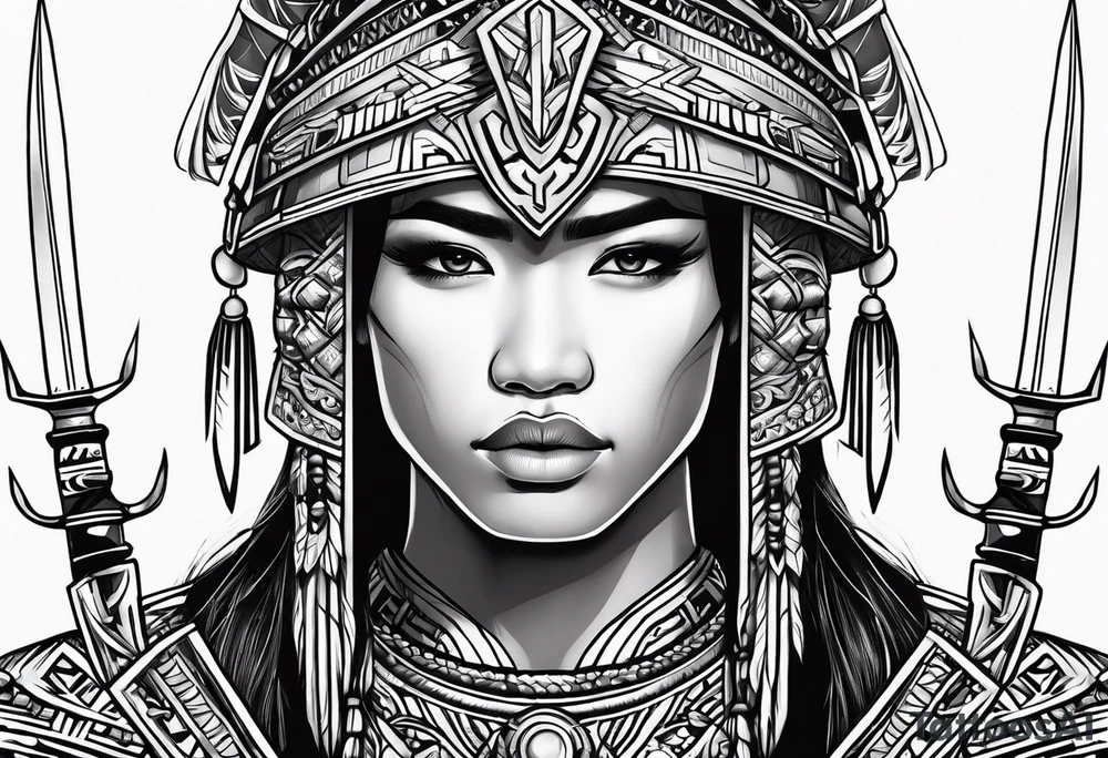 Ilocano warrior pretty face sword arrows alibaba tattoo idea Ilocano warrior pretty face sword arrows alibaba tattoo idea