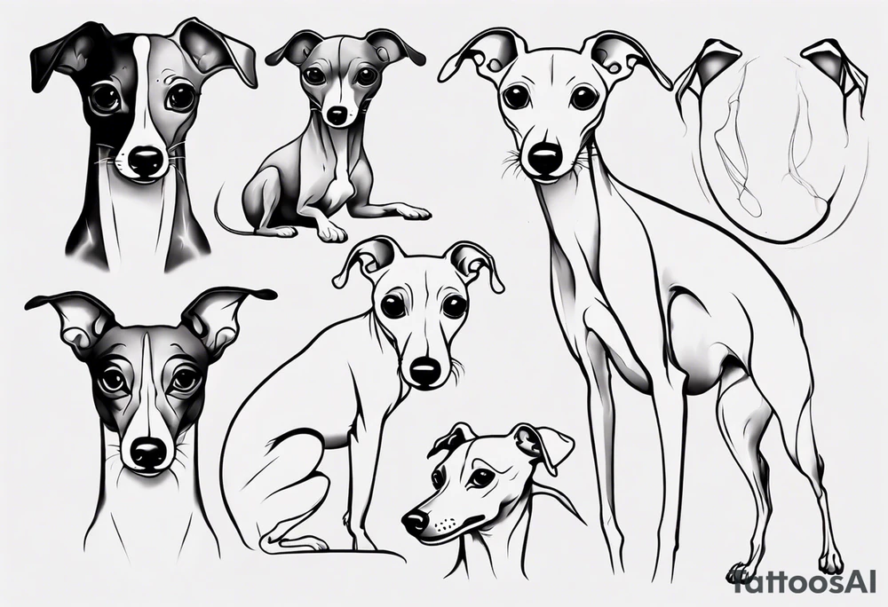 Italian greyhound tattoo idea