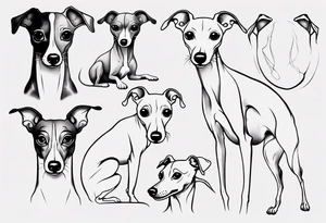 Italian greyhound tattoo idea